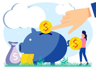 Illustration vector graphic cartoon character of future investment
