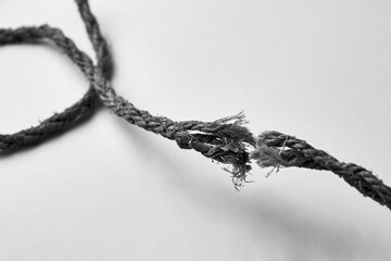 The moment the rope break, liberation concept.