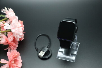 watch and flowers