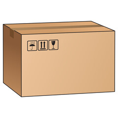 cardboard vector illustration,isolated on white background