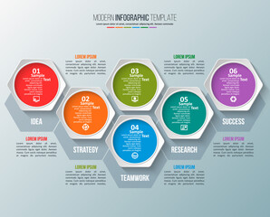 Abstract 3D Paper Infographics. Business template .Vector illustration