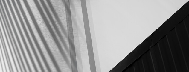 modern black and white architecture abstract with sky banner background