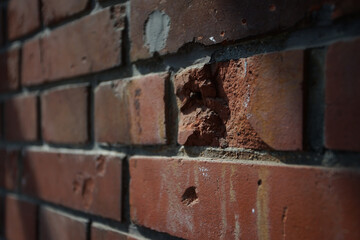 old brick wall with bricks