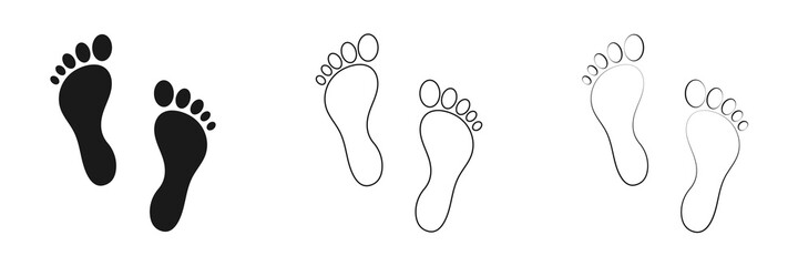 Fototapeta Set of web icons for feet flat design. obraz
