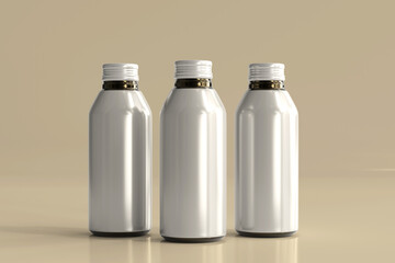 Aluminum Beverage Bottle 3D Rendering