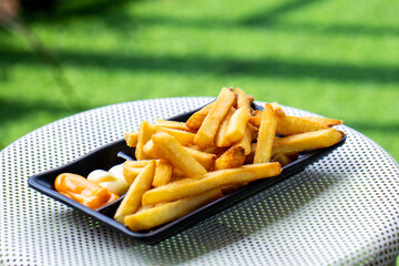 french fries on a plate