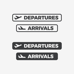 Fototapeta premium Departures and Arrivals Flat Design Icon