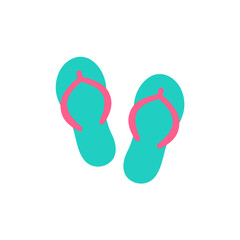 Flip flops set vector design. isolate on white background.