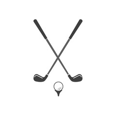 Golf club and ball set Isolated on white background for golf lovers.