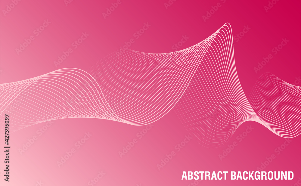 Aufkleber abstract background with colored dynamic waves, lines, and particles. illustration suitable for desi