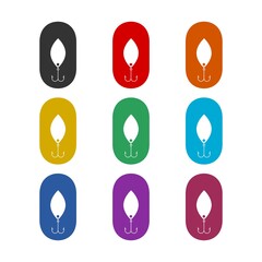 Letter O logo icon isolated on white background color set