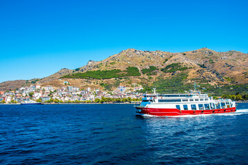 Marmara Island view from Marmara Sea  in  Turkey.