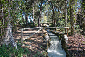 Hermosa ruta de senderismo en paralelo a la acequia de Laguna de Duero en la provincia de Valladolid