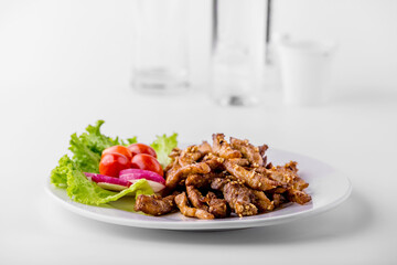 Fried pork with vegetable