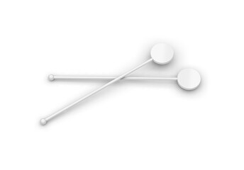 Stirrer stick mockup template for cocktail, mocktail, tea, juice, coffee and alcohol, promotional stirrer stick for branding, 3d illustration