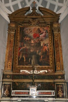 Napoli - Dipinto seicentesco del Martirio di San Pietro da Verona nella Basilica di Santa Maria alla Sanit&agrave;