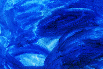 Blue abstract painted texture background