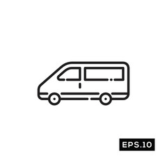 Shipping van line icon vector. van car icon vector illustration
