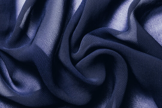 Dark Blue Cloth Fabric Texture Background