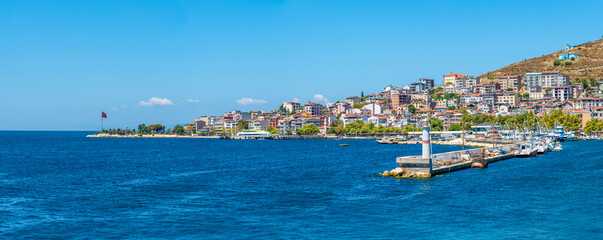 Marmara Island view from Marmara Sea  in  Turkey.
