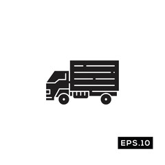 Shipping truck icon vector. Truck car icon vector illustration