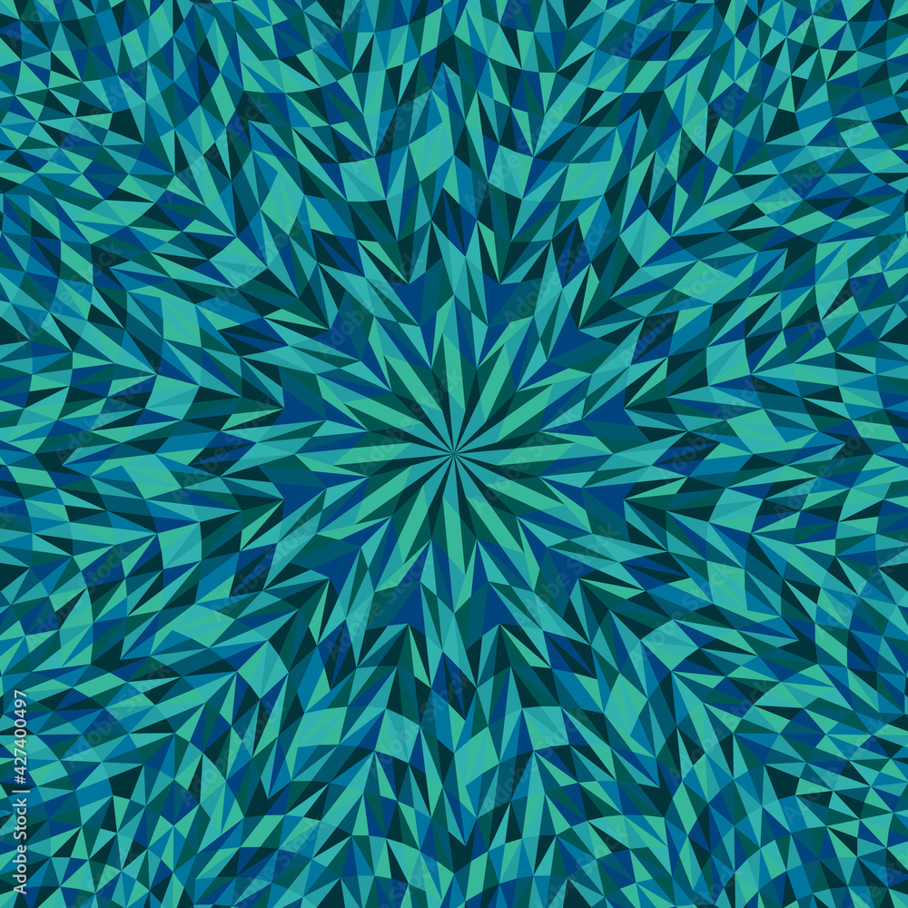 Poster dynamic abstract hypnotic radial pattern mosaic background