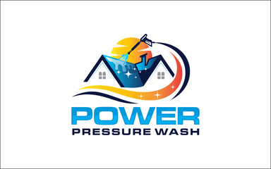 Illustration vector graphic of pressure power wash spray logo design template-05