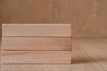 small wooden beams. Wooden beams for play. Shock tower game