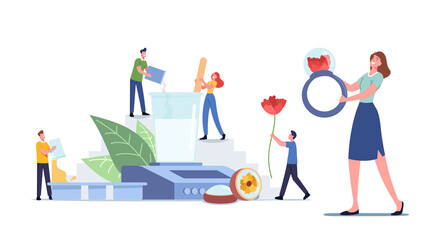 Characters Engage Resin Hobby. Tiny People with Huge Equipment for Making Craft Jewelry and Decor, Rings, Pendants