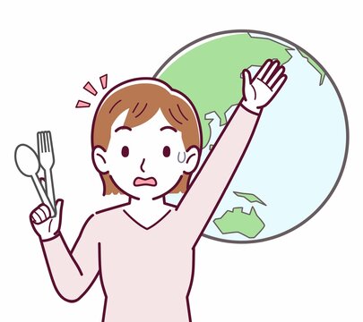 recommend clip art: 脱プラを考える人