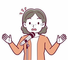 マイクで歌う人