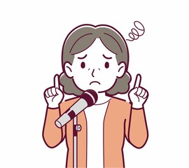 マイクで歌う人