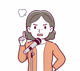 マイクで歌う人