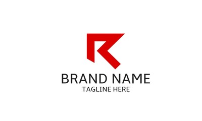 Fototapeta premium Letter R strong and bold logo vector design for technology, speed, sport, company brand