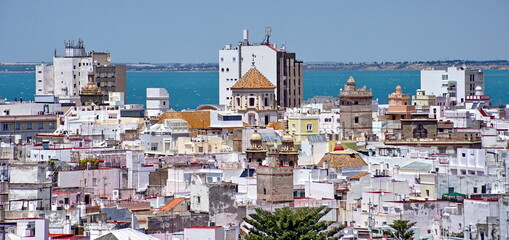 The City of Cadiz Spain Andalusia from the perspective of different viewpoints