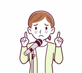 マイクで歌う人