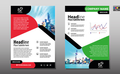 Business brochure flyer design. Vector illustration