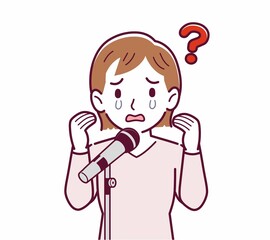 マイクで歌う人