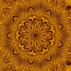 3d effect - abstract polygonal golden pattern