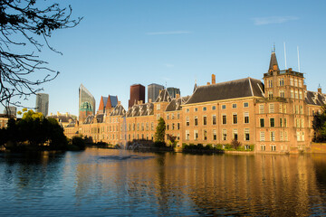 Fototapeta premium Het binnenhof the residence in The Hague, The Netherlands in the evening