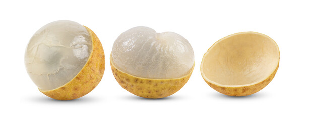 Longan  on white background