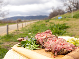 meat on the grill