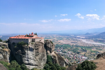 Fototapeta na wymiar Greece, Meteora, Aghia Triada Monastery