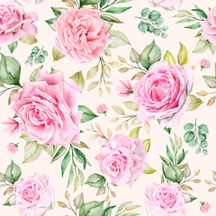 romantic floral seamless pattern