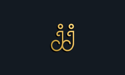 Luxury fashion initial letter JJ logo.