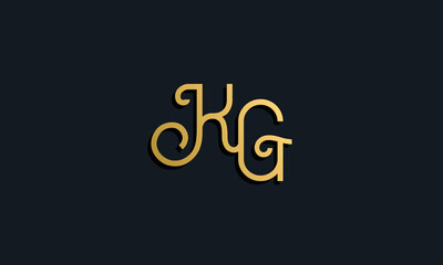 Luxury fashion initial letter KG logo.