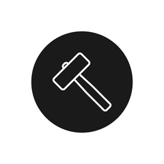Hammer icon, logo. Vector Illustration.
