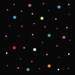 Colorful dots background. Pattern of galaxies and stars.