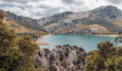 Obraz na płótnie Canvas Lake Cuber in Sierra deTramuntana mountains on Mallorca island