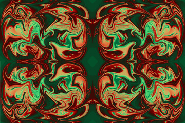 Collage in abstraction using distortion of the color and shape of the layer with its repetition. © Waldemar